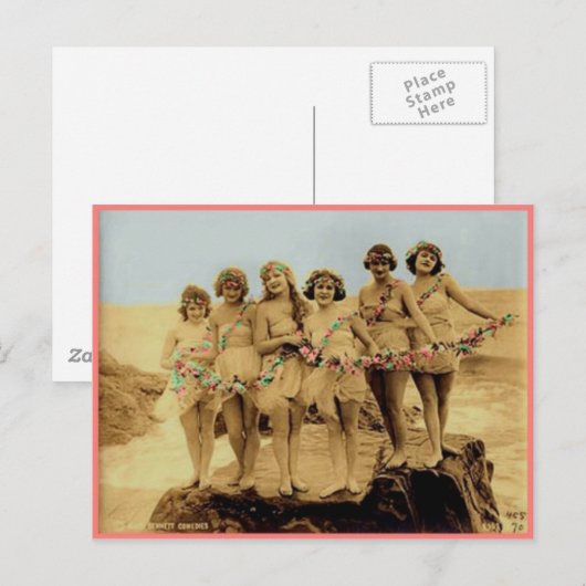 Briefkaart badschoonheid (Voorkant / Achterkant)