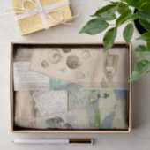 Briefkaart badstrand collage Tissuepapier (Geschenk)