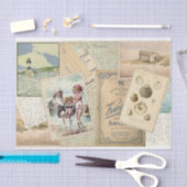 Briefkaart badstrand collage Tissuepapier (Craft)