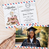 Briefkaart Bagageavontuur begint afstudeerfeest