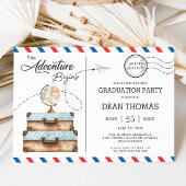 Briefkaart Bagageavontuur begint afstudeerfeest