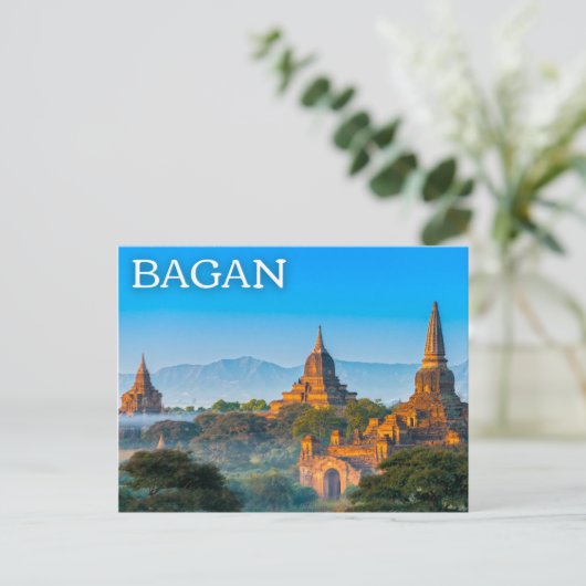 Briefkaart Bagan, Myanmar (Birma) (Staand voorkant)