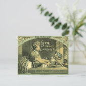 Briefkaart bakpoeder uit 1880 (Staand voorkant)