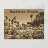 Briefkaart Balboa Park Sepia Tone (Voorkant)