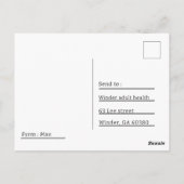 Briefkaart Bali, eenvoudig elegant design briefkaa (Achterkant)