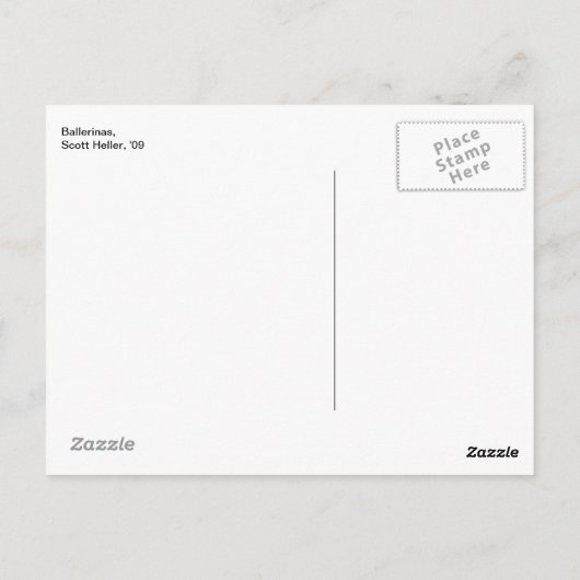 briefkaart ballerina (Achterkant)