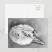 Briefkaart Ballerina Dying Swan (Voorkant / Achterkant)
