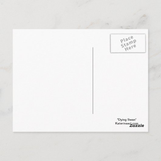 Briefkaart Ballerina Dying Swan (Achterkant)
