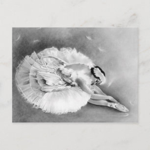 Briefkaart Ballerina Dying Swan