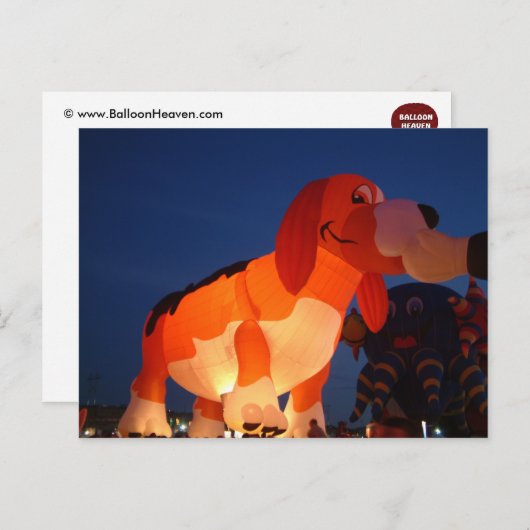 Briefkaart ballongloed (Voorkant / Achterkant)