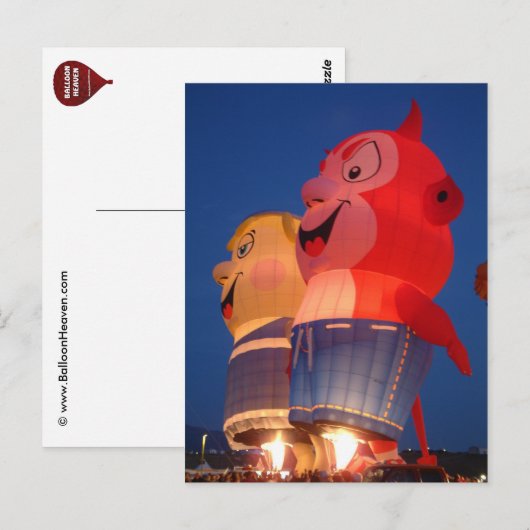 Briefkaart ballongloed (Voorkant / Achterkant)
