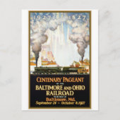 briefkaart "Baltimore and Ohio Railroad Centenary" (Voorkant)