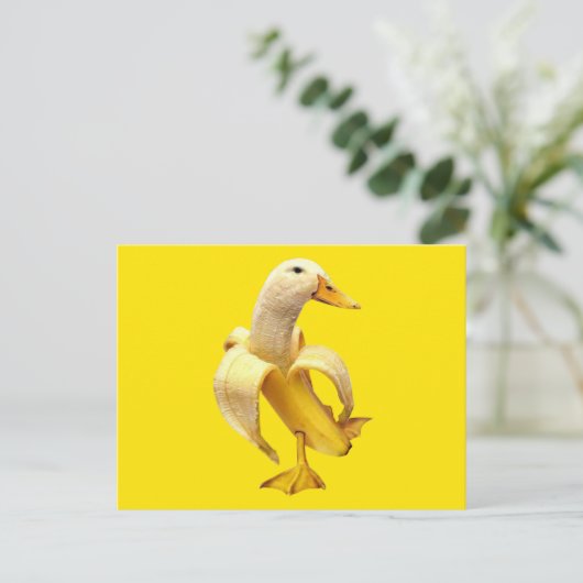 Briefkaart Banana Duck Meme (Staand voorkant)