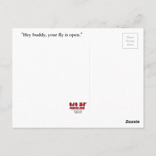 briefkaart "Bar Flies" (Achterkant)