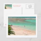 BRIEFKAART, BARBADOS, JE ZULT NOOIT WILLEN VERTREK BRIEFKAART (Voorkant / Achterkant)