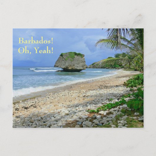 briefkaart, BARBADOS! OH, JA!/ BATHSHEBA ROCK Briefkaart (Voorkant)