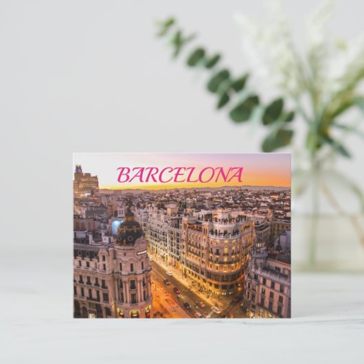 Briefkaart Barcelona (Staand voorkant)