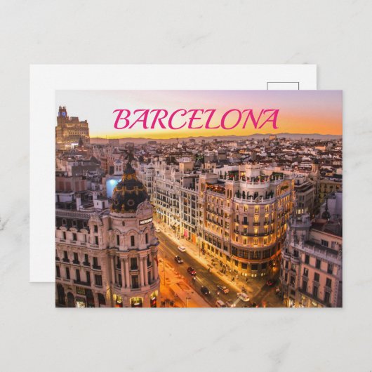 Briefkaart Barcelona (Voorkant / Achterkant)
