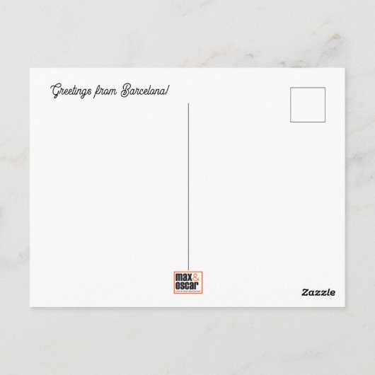 Briefkaart Barcelona (Achterkant)