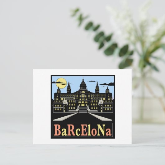 Briefkaart Barcelona (Staand voorkant)