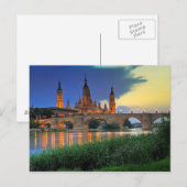 Briefkaart Basilica del Pilar in Zaragoza, Spanje (Voorkant / Achterkant)
