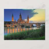 Briefkaart Basilica del Pilar in Zaragoza, Spanje (Voorkant)