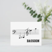 Briefkaart Bassonafspeelbereik (Staand voorkant)