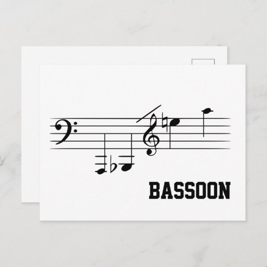 Briefkaart Bassonafspeelbereik (Voorkant / Achterkant)