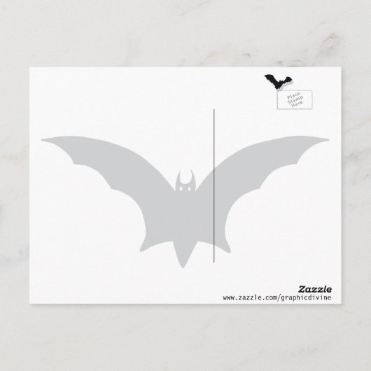 Briefkaart Bat Sculpture van Austin (Achterkant)