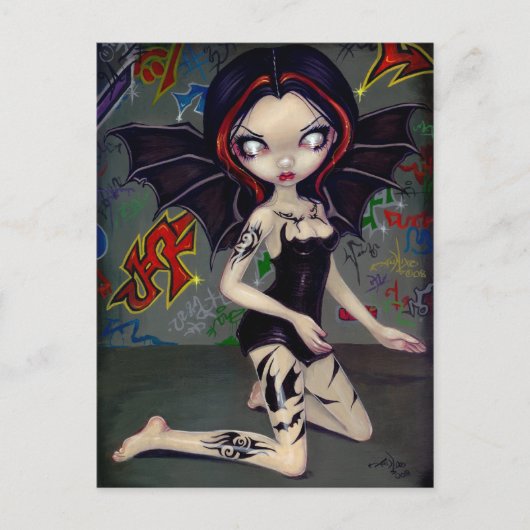 briefkaart "Bat Tattoos" (Voorkant)
