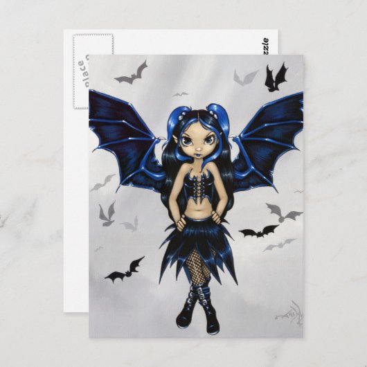 briefkaart "Bat Wings" (Voorkant / Achterkant)