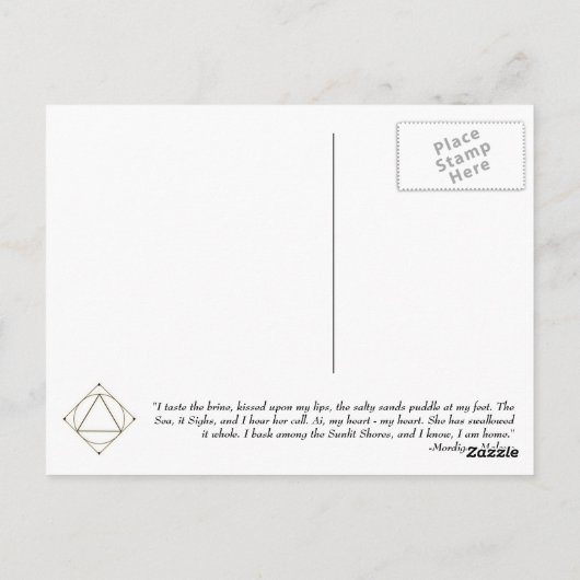 briefkaart "Beach Dreams" (Achterkant)