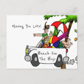 Briefkaart Beach Fun Mis je veel! (Voorkant)