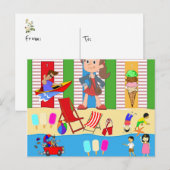 Briefkaart Beach Ice Cream (Voorkant / Achterkant)