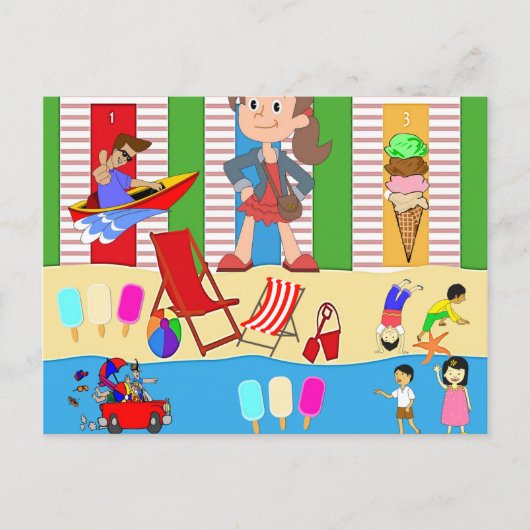 Briefkaart Beach Ice Cream (Voorkant)