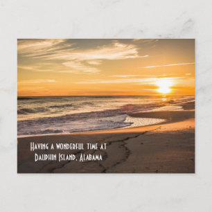 Briefkaart Beach Sunset at Dauphin Island, Alabama