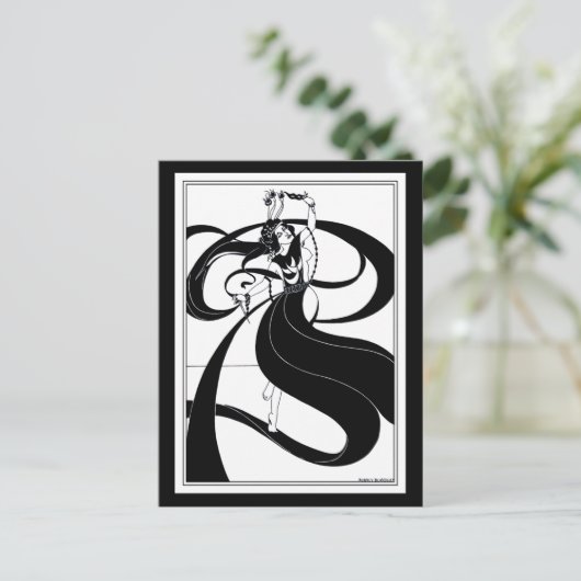 Briefkaart: Beardsley Illustratie Briefkaart (Staand voorkant)