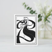Briefkaart: Beardsley Illustratie Briefkaart (Staand voorkant)
