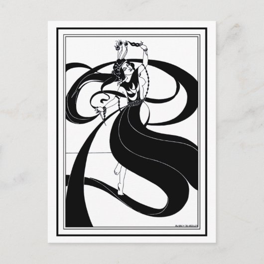 Briefkaart: Beardsley Illustratie Briefkaart (Voorkant)