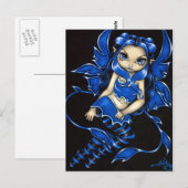 briefkaart "Beauful Blue Fairy" (Voorkant / Achterkant)