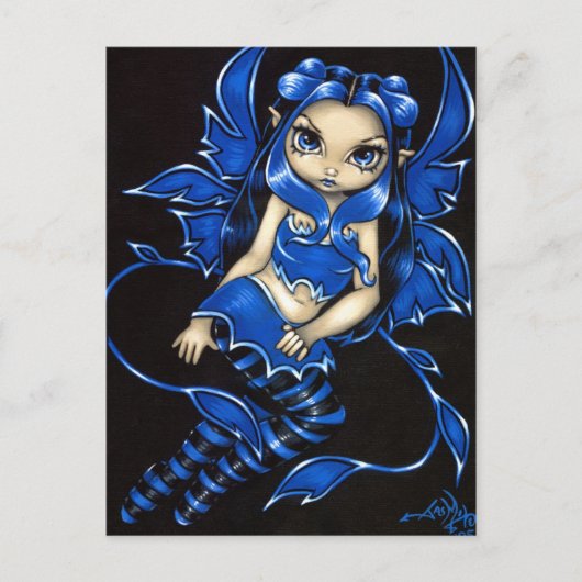 briefkaart "Beauful Blue Fairy" (Voorkant)