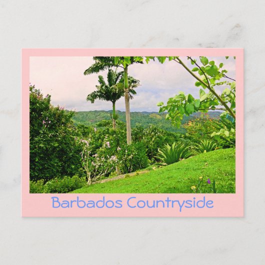 briefkaart, "BEAUTIFUL BARBADOS COUNTRYSIDE (FOTOG Briefkaart (Voorkant)