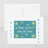 *BRIEFKAART* BEDANK U VOOR MIJN VRIEND *CHRISTMAS* BRIEFKAART (Voorkant / Achterkant)