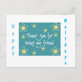 *BRIEFKAART* BEDANK U VOOR MIJN VRIEND *CHRISTMAS* BRIEFKAART (Voorkant)