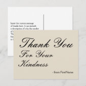 Briefkaart "Bedankt voor je grootmoedigheid" (Voorkant / Achterkant)