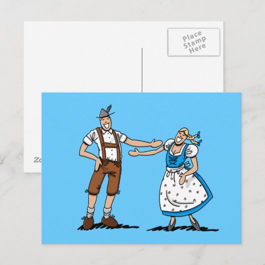 Briefkaart BEER FESTIVAL Couple Love (Voorkant / Achterkant)