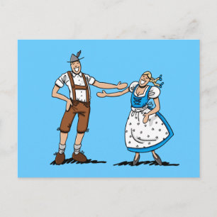 Briefkaart BEER FESTIVAL Couple Love