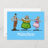 Briefkaart BEER FESTIVAL München Beer Waitress (Voorkant / Achterkant)