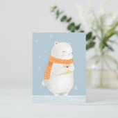 Briefkaart Beer Kawaii (Staand voorkant)