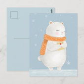 Briefkaart Beer Kawaii (Voorkant / Achterkant)